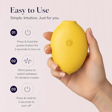 Little Lemon Shaped Handheld Massager - Adult Pleasure Tools, Female Intimate Toy, Personal Pleasure Vibrator, Discreet Mini St