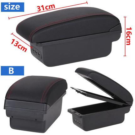 For Volkswagen POLO Armrest new For VW POLO Mk5 6R Vento Car Armrest box Interior Parts Storage Box Car Accessories 2012-2018USB