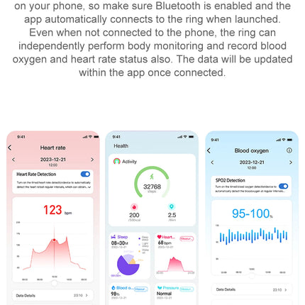 2024 COLMI R02 Smart Ring with Charging Case for Men Women, Battery Life, 39 Days, Health Monitor, 5ATM Waterproof