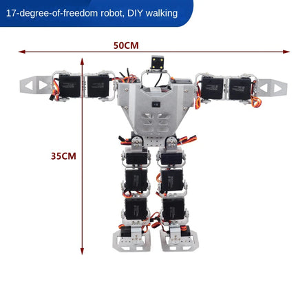 17 Dof Biomimetic Humanoid Robot Frame FOR Dual-Axis Servo RDS3115 Fighting Competition Dance Bipedal for Programmable Robot