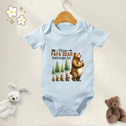 100% Cotton Baby Clothes Bodysuit Daddy I Love You Happy Fathers Day for 0 To 12 Months Newborn Short Sleeves Romper