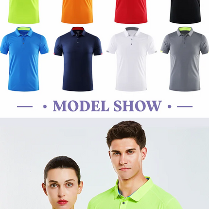 Quick-drying Short-sleeved POLO Shirt For Outdoor Sports and Fitness Breathable and Cool Mesh Lapel Top