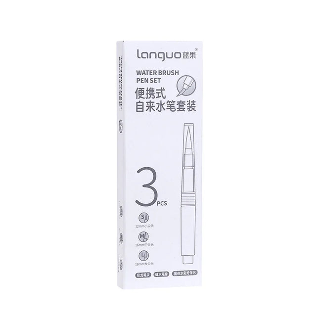 Languo Portable Fountain Pen Watercolor Paint Painting Tool Water Absorbing Brush Soft Tip Water Injection Stone Plastic Clay