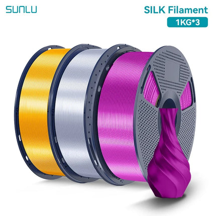 SUNLU 3KG 3D Printer Shiny Silk PLA Filament 1.75mm 1000g 3D Printer Neatly Wound 3D Filament for 3D Printer& 3D Pen