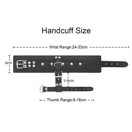 Sex Toys Adult Games Handcuffs with Thumb Buckle Foot Cuffs with Toe Buckle Anklet Bdsm Bondage Gear SM Products for Woman Man