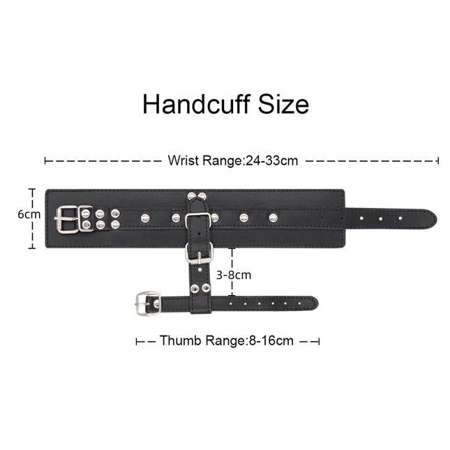 Sex Toys Adult Games Handcuffs with Thumb Buckle Foot Cuffs with Toe Buckle Anklet Bdsm Bondage Gear SM Products for Woman Man