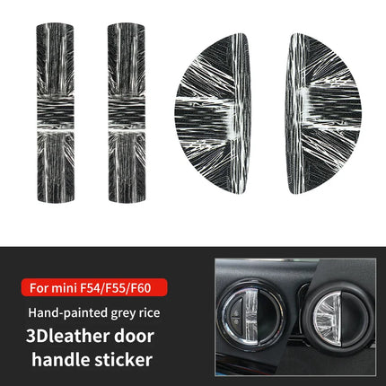 Car Door Handle Decoration Leather Sticker For Mini Cooper JCW F56 F60 F55 F54 R56 R60 R55 Countryman Car Interior Accessories