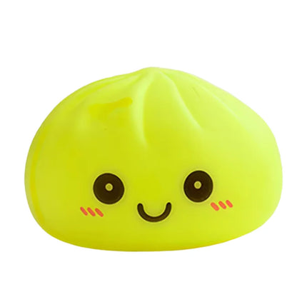 New LED Bun Squishy, Glowing Stress Ball, Light-up Bubble Spitting Bun, Realistic Steamed Bun，Desk Decoration