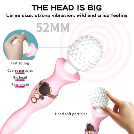 New Sex Toys Dildo Powerful Vibrator for Women AV Magic Wand G-spot Orgasm Masturbator Double Head Stimulation Vibrator