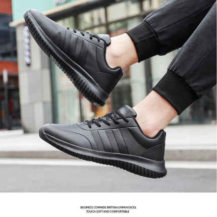 Chef shoes four season soft-sole anti-slip oil-proof waterproof portable kitchen work shoes fashion plus size casual men's shoes