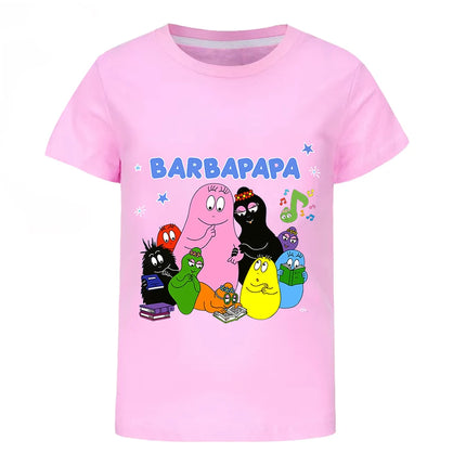 Barbapapa T-shirt for A Boy Two-piece Set for Children From 6 To 12 Years Old Summer Sale Toddler Girl Clothes Junior Girl Cloth