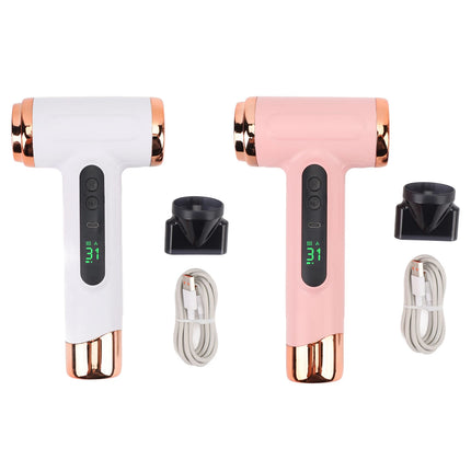 Hot and Cold Air Hair Dryer USB Rechargeable Ergonomic Grip Portable Hair Dryer 15000mAh Lightweight 200W for Dormitory
