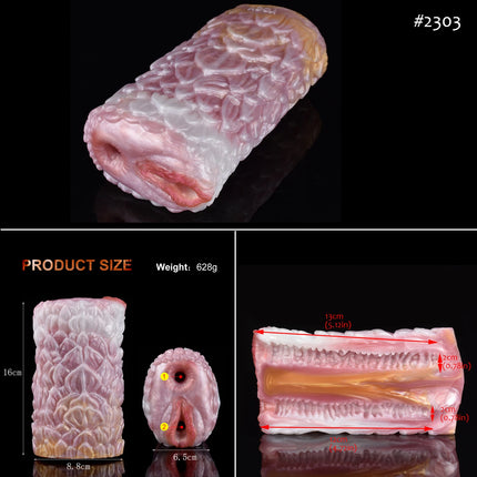 FAAK Color Mixed Ultral Soft Male Masturbator Silicone Fantasy Pussy Anal Stroker Erotic Fetish Stimulation Sex Toy for Men