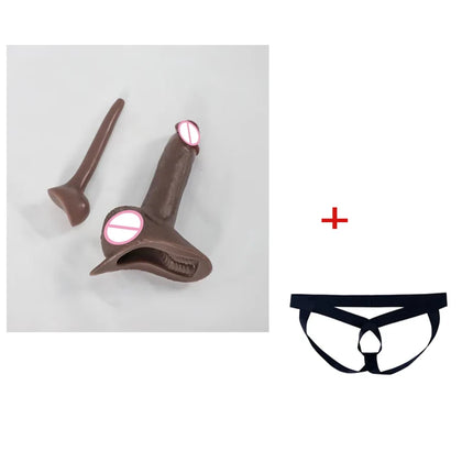 Belt Gift With Multi-color FTM Prosthetic Penis 3 in 1 FTM Packer Transgender STP Packers With Big Scrotum Prosthetic Stroker