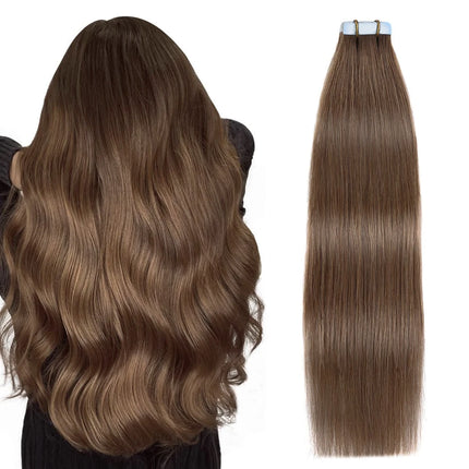 Invisible Tape In Remy Human Hair Extensions Skin Weft Piano Color Brown mixed Honey Blond Tape ins Hair Extensions