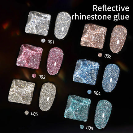 Super Sparkling Silver Nail Gel DIY Reflective Crushed Diamond Bounce Nail Gel Internet Famous Popular for Salon Special Use