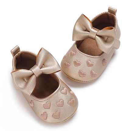 Spring and Autumn Baby Golden Princess Shoes Children's Soft soled Single Shoes Baby Girl Casual Shoes Baby Leather Shoes