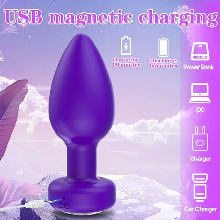 APP Control Anal Plug Vibrator Female Vaginal Masturbator Male Prostate Massager Vibrating Butt Plug Adult Sex Toys for Couples