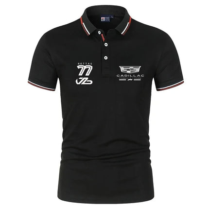 Cadillac Logo Men's Polo, Summer Short-sleeved, Casual Men's Polo T-shirt, New Fashion Men's Top