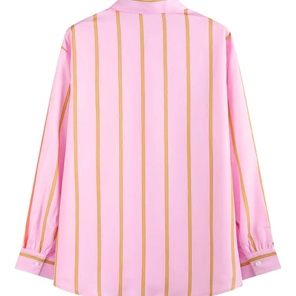 Pink Women's plus size shirt summer chic elegant shirt casual women's fashionable shirt Pink