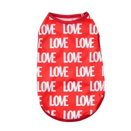 Dog Summer Clothes Small Medium Dogs Luxury Cool Breathable Pet Vest Soft Love Heart Print Cute Puppy T-shirt Costume Bulldog