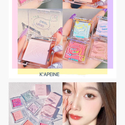Monochrome Blush Palette Rose Hawthorn Cheek Tint Blusher Powder Natural Face Makeup Matte Peach Rouge Contour Shadow Palette