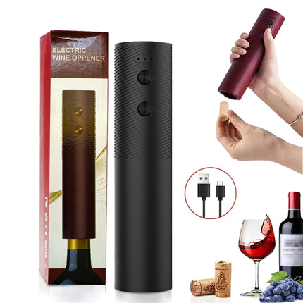 HOMEFISH Electric Wine Bottle Opener Automatic Red Wine Corkscrew Rechargeable Wine Opener Wine Tools Kitchen Products