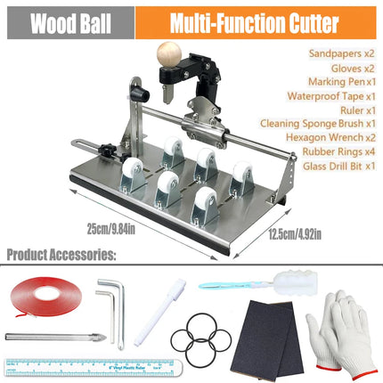 New Glass Bottle Cutter - Professional DIY Glass Cutting Tool for Square, Round Bottles and Bottlenecks with Accessories