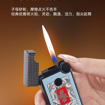 JOBON New Style Direct-jet Visible Transparent Gas Chamber Inflatable Lighter Windproof Men's Metal Cigarette Lighter Gift