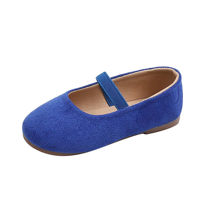 New Girl Dresses Casual Shoes Simple Fashion Children Leather Shoes Solid Color Spring Autumn Kids Princess Ballet Flat Shoes