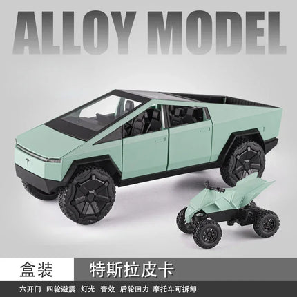 1:24  Pickup car Simulation Diecast Metal Alloy Model car Sound Light Pull Back Collection Kids Toy Gifts A545