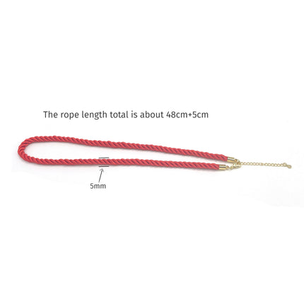 20Pcs Exaggerated Boho Metal Necklace Women Handmade Vintage Rope Nylon DIY Jewelry Making Accessories Wholesale