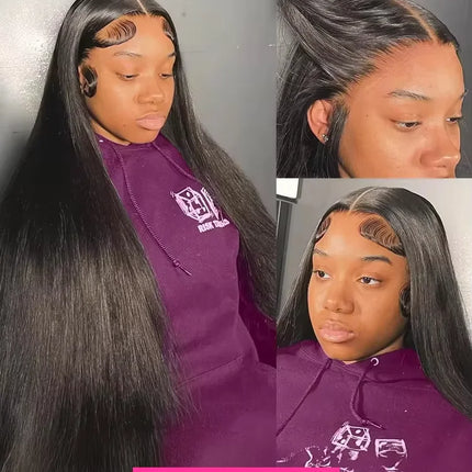 30 40 Inch 13x4 13x6 HD Transparent Bone Straight Lace Front Wigs 4x4 5x5 Glueless Wigs Human Hair For Black Women Brazilian