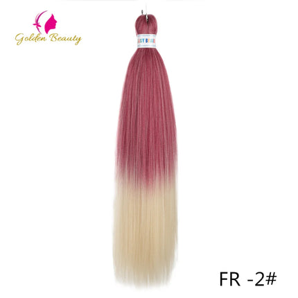 26"Corlorful Selling Jumbo Easy Braiding Hair Ombre Rainbow Braiding Cosplay Hair Synthetic Pre Stretched Hair Braids wigs