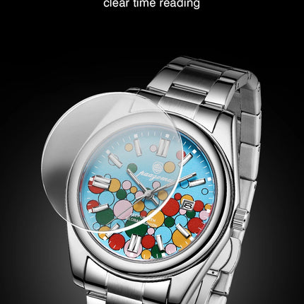 PAAZOMU Fashion Round Quartz Man Clock Waterproof Luminous Date Stainless Steel Watches For Men Luxury Business Men Wristwatch
