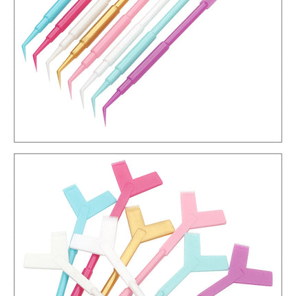 10/30/50PCS  Y Shape Eyelash Makeup Brushes Eyelash Extension Supplies Lash Accessories Reuseable Plastic Eyelash Perming Brush