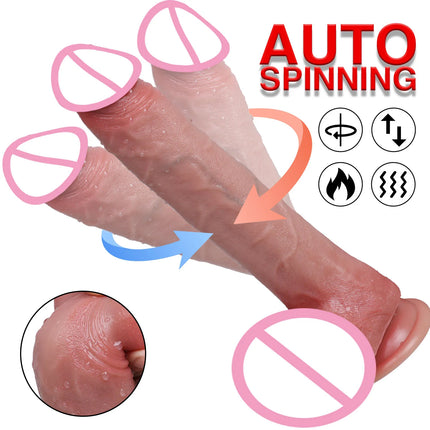 Long Dildo Vibrators for Women Heating Telescopic Machine Sex Toys Super Big Dick Large Realistic Penis Huge Dildos Vibrator