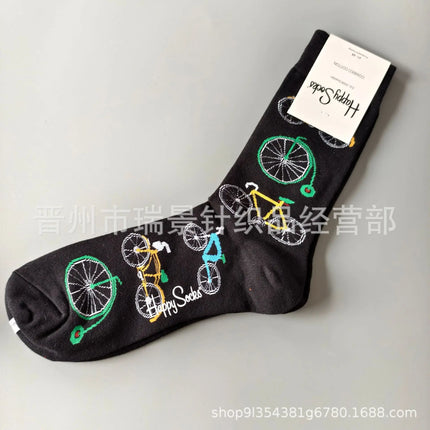High Quality Fashionable Men's Mid-Calf Cotton Socks HappySocks New Arrival Suitable for All Seasons Swedish Design
