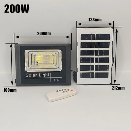 Solar Flood Lights 50w 100w 200w 300w 500w LED Solar Powered Spotlight Outdoor Waterproof Reflector Solar with Remote Control