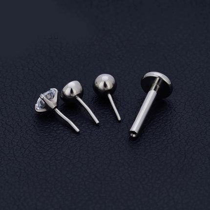10pcs 20/18/16g G23 Titanium Piercing CZ Lip Labre Earrings set Lip Stud Ring Tragus Free Spiral Cartilage Jewelry For Women
