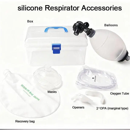 Califed Silicone Simple Respirator Adult/Child/Infant First Aid Manual Resuscitator Emergency Self-help Portable Rescue Tools
