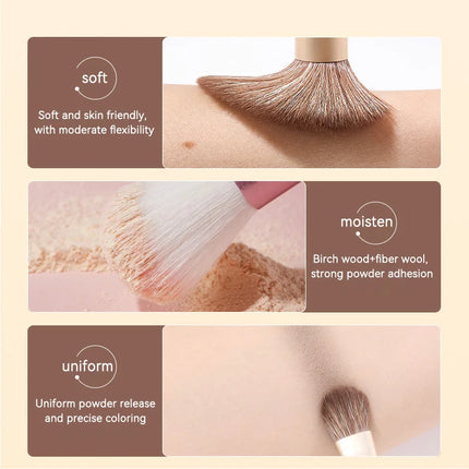 GECOMO Eye makeup brush set, Detail brush, Shading brush,Nose Shadow Eye Makeup set,a complete set of makeup tools for beginners