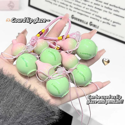 Cute Zucchini Jelly Lip Gloss Mirror Watery Gloss Liquid Lipstick Hydrating Lasting Moisturizing Tender Pink Student Lips Makeup