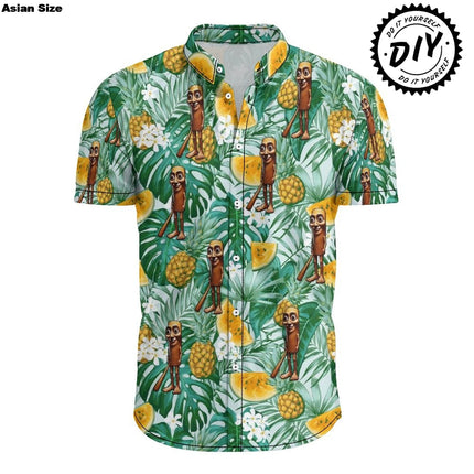 Funny AI Gag Gifts Tung Tung Tung Sahur 3D Printed Hawaii Shirts For Men Clothes Support Custom Beach Shirt Party Blouses Tops