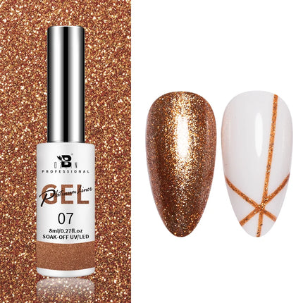 AWStorG 5ML Super Silver Metallic Gel Nail Polish Metal Effect Painting Gel Chromes Varnis Semi Permanent for Nail DIY