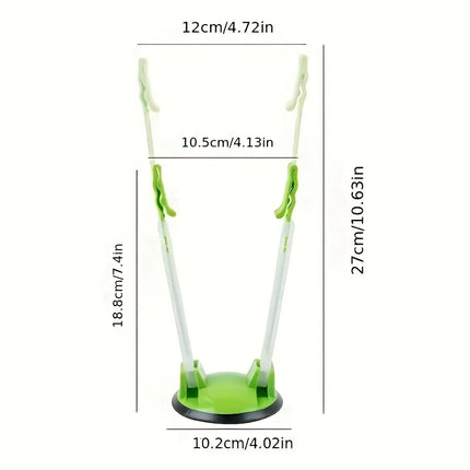 Zipper Bag Holder Plastic Adjustable NonSlip Hands-Free Baggy Rack Kitchen Gadget for Food Prep Freezer Bag Holder Stand Storage