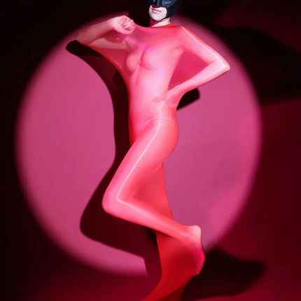 Oil Shiny Bodysuits Ultra Thin Transparent Underwear Glossy Bodystockings Women Sexy Lingerie
