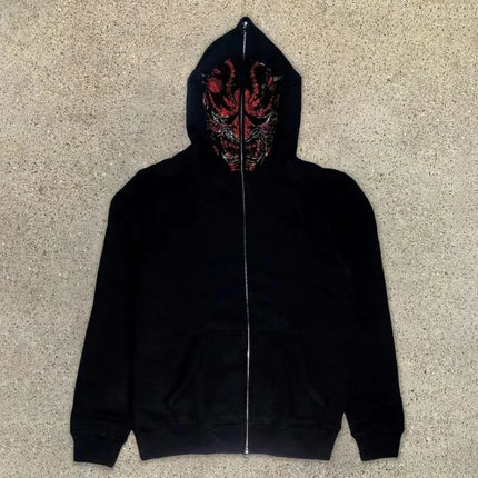 Women Men Y2K Fashion Hoodie Letter Graphics Print Zip Hoodie Clothes Women Hip-hop Long Sleeve Sweatshirt Oversized Top
