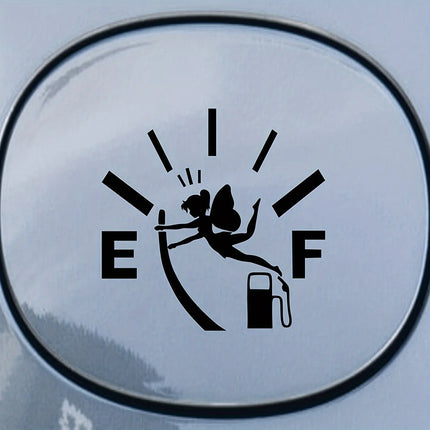 Car fuel tank cap sticker fairy cute fuel explosion gauge sticker insufficient fuel level female driver fuel tank cap sticker