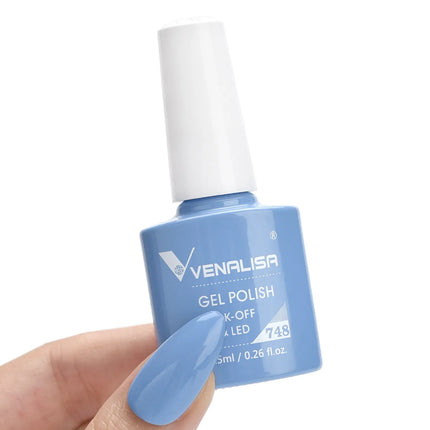 #758 Milky White Venalisa Nail Gel Polish Pearl Color Fall Nails TPO Free Long Wear Diamond Top Soak Off UV LED Gel Nail 7.5ml